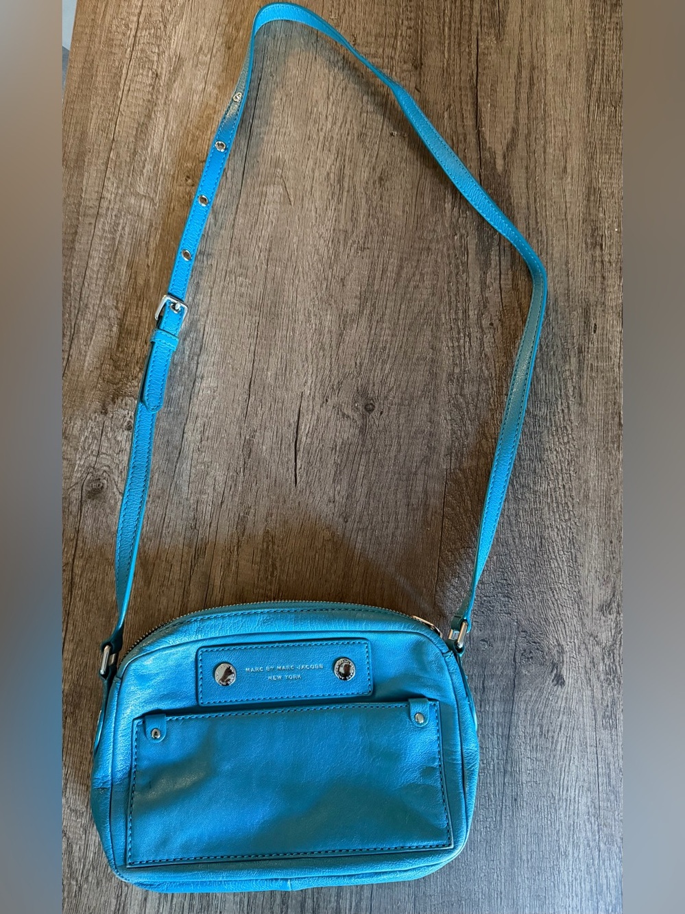 Marc by Marc Jacobs Turquoise Leather Crossbody Bag